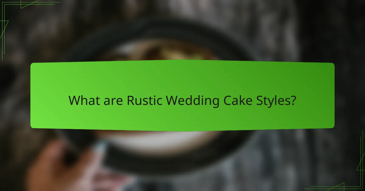 What are Rustic Wedding Cake Styles?
