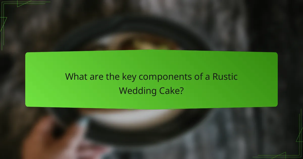 What are the key components of a Rustic Wedding Cake?