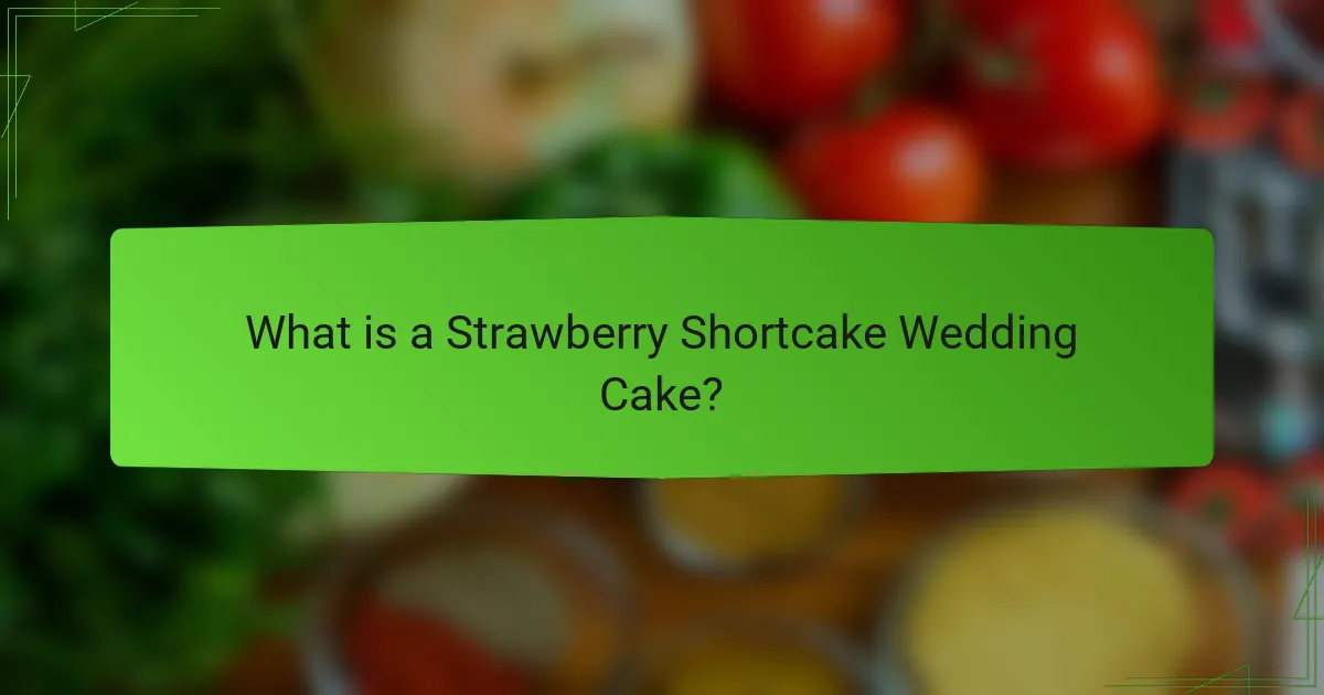What is a Strawberry Shortcake Wedding Cake?